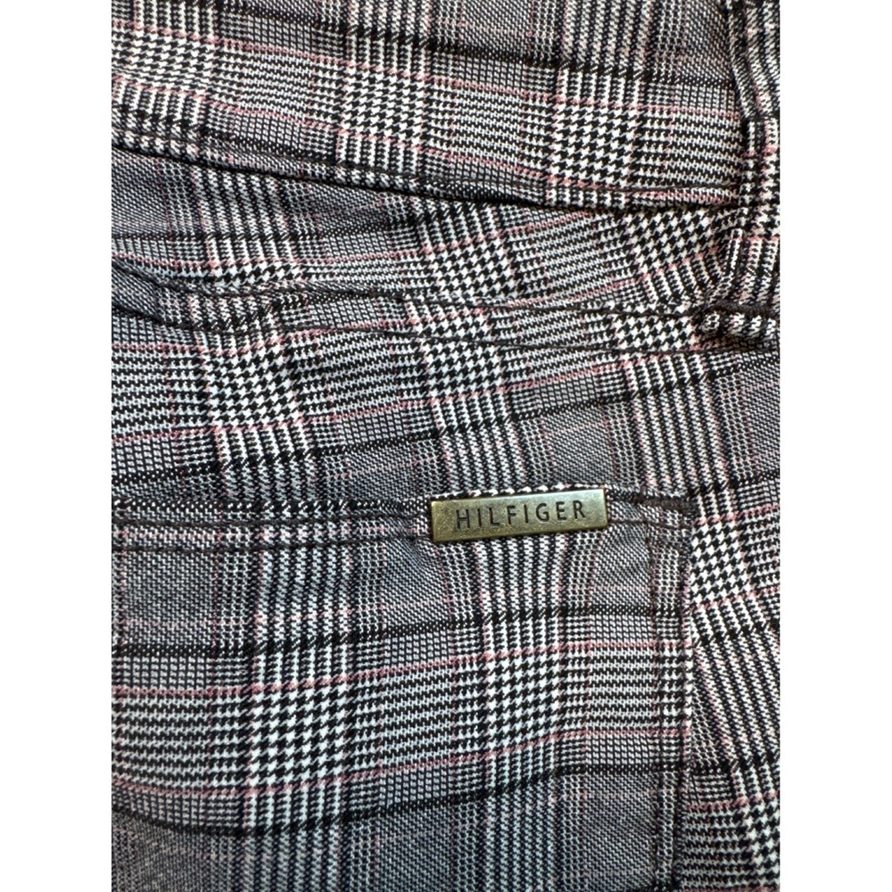 Tommy Hilfiger Plaid Ankle Pants Womens 10 Grey Excellent Slim Leg Trousers - Picture 10 of 10